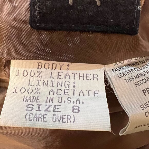 John Michael Vintage Suede Leather Pencil Skirt High-Waisted Fall Boho Bottom - Picture 9 of 9